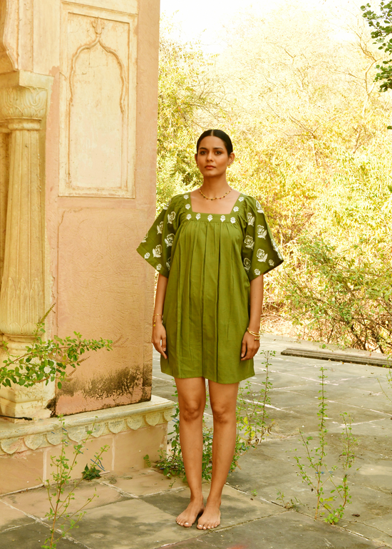 Maria Dress in Olive Green