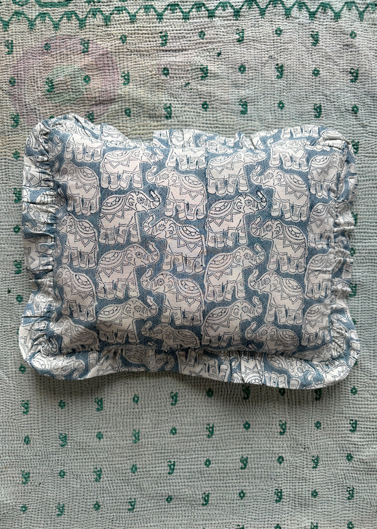 Blue Elephant Baby Pillowcase