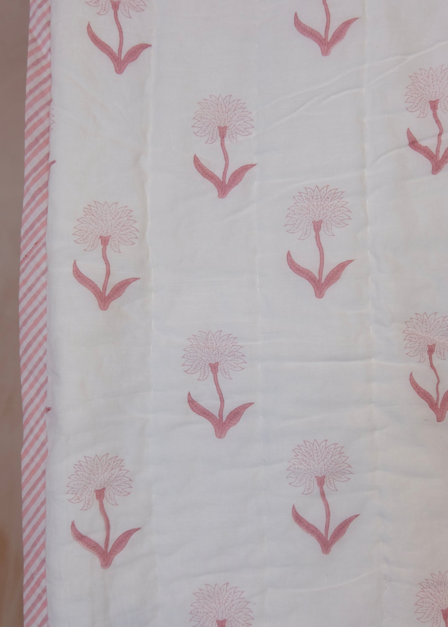 Pink Organic Cotton Toddler Quilt