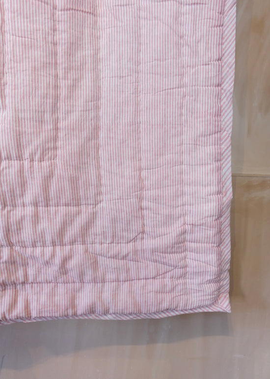 Pink Organic Cotton Toddler Quilt