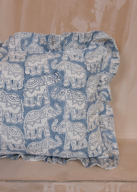 Blue Elephant Baby Pillowcase