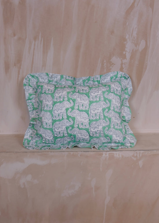 Mint Green Elephant Baby Pillowcase