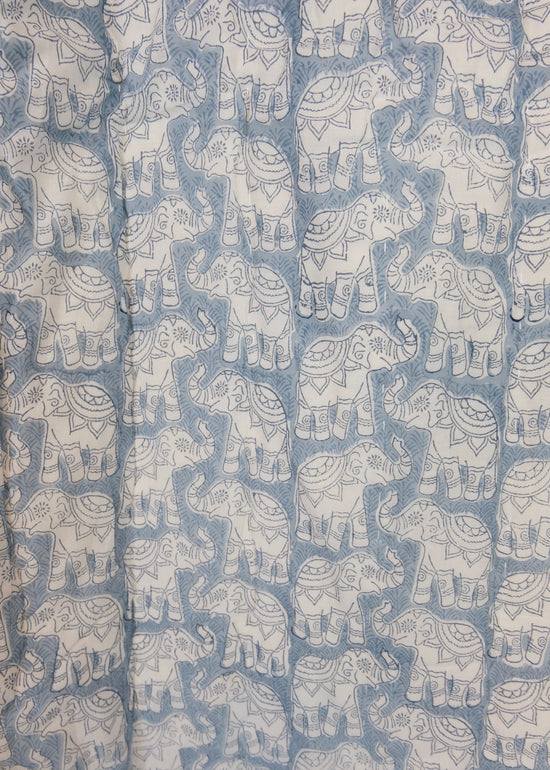 Blue Elephant Toddler / Single Quilt